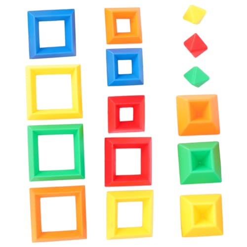 FOYTOKI 15 Stück Teiliges Pädagogisches Stapelspielzeug Bauklötze Bunte Kunststoffbausteine Giza pyramiden Form Lernspielzeug für Feinmotorik und Farberkennung Zufällige Zufällige Farbe FOYTOKI 15 Stück Teiliges Pädagogisches Stapelspielzeug Bauklötze Bunte Kunststoffbausteine Giza pyramiden Form Lernspielzeug für Feinmotorik und Farberkennung Zufällige Zufällige Farbe von FOYTOKI