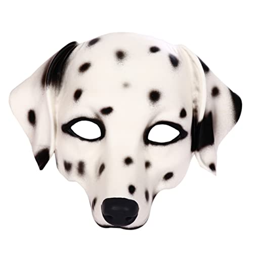 FOYTOKI Halloween-maske mit Geflecktem Hund Wiederverwendbare Unisex-tiermaske für Cosplay und Rollenspiele von FOYTOKI