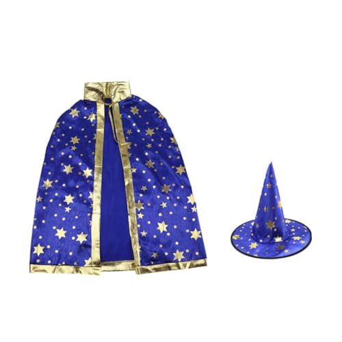 FOYTOKI 1Pc Halloween Umhang Mit Kapuze Fünf Sterne Cosplay Cape Für Kreatives Kostü Für Halloween Party Und Aufführungen Mit Hut von FOYTOKI