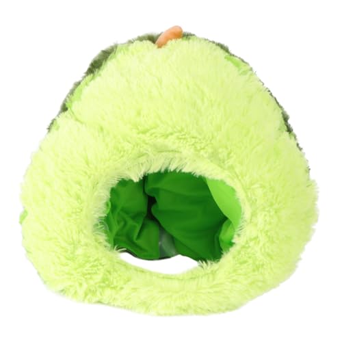 FOYTOKI 1Stk Avocado-Kopfbedeckung plüschhut aqua tint avocado headgear Kinderhüte lustiger Kostümhut halloween deko Kopfschmuck in Fruchtform Cartoon-Kappe Plüsch und pp Baumwolle Green von FOYTOKI