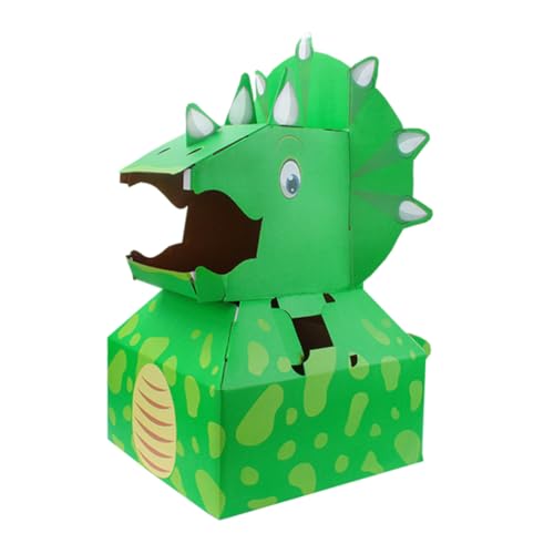 FOYTOKI 1stk Dinosaurier-Modell Dinosaurier-pappmodelle Lernspielzeug Für Kleinkinder Dinosaurier-kostüm-Outfit Dinosaurier-kostüm Verkleiden Dinosaurier-karton DIY Spielzeug Green Papier von FOYTOKI