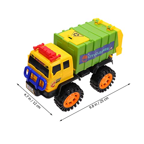 FOYTOKI 1stk Kinderhygieneauto Spielzeug Müllwagen-Spiele Kinderlastwagen LKW-Spielzeug Reibungsbetriebenes Müllwagen-Spielzeug Spielzeug Für Kinder Lastwagen Für Jungs Kipper Green von FOYTOKI