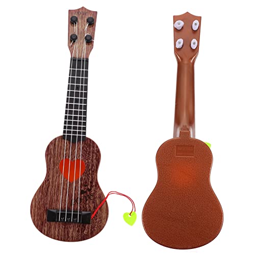 FOYTOKI 1stk Ukulele Kinder Gitarre Musikalisches Spielzeug Für Kinder Kinderspielzeug Musikspielzeug Für Kindergitarre Anfänger Üben Musikinstrument Kidcraft-spielset Coffee Plastik von FOYTOKI