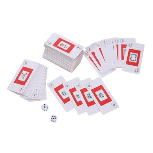 FOYTOKI 2 Sets Mahjong Poker Mahjong Kartenspiel Mahjong Kartenspielzeug Reisespiel Requisite Mahjong Kartenset Reise Mahjong Kartenspielzeug Party Mahjong Karte Chinesische Mahjong von FOYTOKI