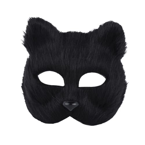 FOYTOKI 2 Stück Halloween Tiermasken Für Cosplay Lustige Und Kreative Vollkopfmasken Aus Hochwertigem Material Ideal Für Partys Karneval Und Kostüme Schwarz von FOYTOKI