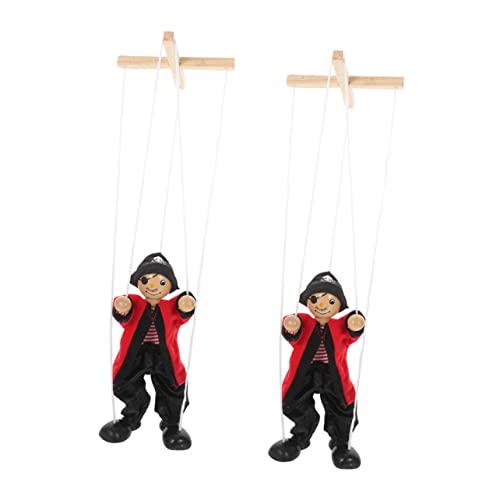 FOYTOKI 2 Stück Marionetten Piratenpuppen Aus Holz Dekorative Puppenspielzeuge Clownpuppenpuppen Einzigartige Puppenspielzeuge Schöne Interaktive Spielzeuge Holzpuppen von FOYTOKI