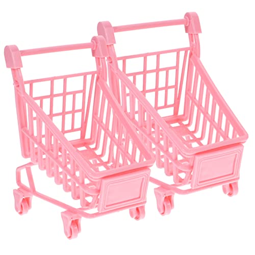 FOYTOKI 2 Stücke Mini Einkaufswagen Toys Shopping Trolley Spielzeug Desktop-Foto-Requisiten von FOYTOKI