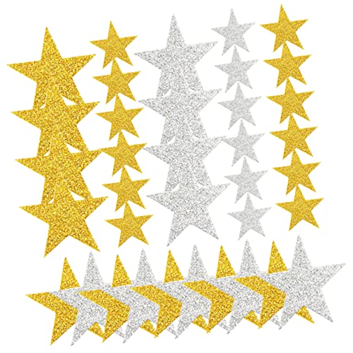 FOYTOKI 200 Stück Stern Aufkleber Bling Sterne Aufkleber Weihnachts Glitzer Sterne Aufkleber Glitzer Gold Stern Aufkleber Belohnung Stern Aufkleber Glitzer Stern Aufkleber Etiketten von FOYTOKI