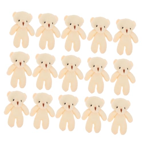 FOYTOKI 20St Mini-Bär klein Cartoon-Plüsch Bärenpuppe Mini Hasengeburtstagsdekoration Mini-Abschlussbär winzig Little Bear Spielzeug tragen Cartoon-Bär-Puppe Bärenspielzeug Stoff Beige von FOYTOKI