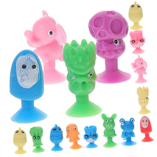 FOYTOKI 24er Set Cartoon Saugnapf Mini Saugnapf Tierfiguren Für Und Kleinkinder Muster Zufällig Lustiges Und Kreatives Für Stundenlangen Spaß von FOYTOKI