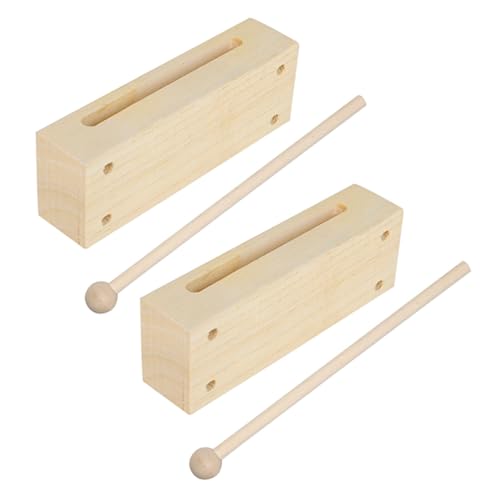 FOYTOKI 2Sätze Doppelter Klangblock aus Holz Schlaginstrumente für Musikunterricht Holzhammer für Rhythmusspiele und Musikausbildung FOYTOKI 2Sätze Doppelter Klangblock aus Holz Schlaginstrumente für Musikunterricht Holzhammer für Rhythmusspiele und Musikausbildung von FOYTOKI