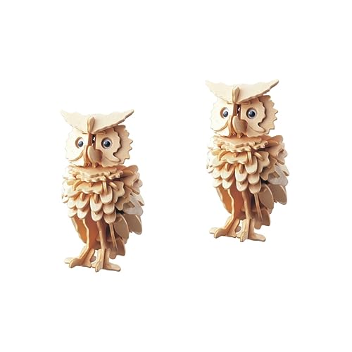 FOYTOKI 2St Holzspielzeug Kinder Puzzle rätselbuch Kinder geduldsspiele für Kinder rätsel sammlerstücke Owl Puzzle Puzzlematte 3D-Rätsel Puzzles aus Holz Hölzern von FOYTOKI