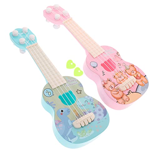 FOYTOKI 2St Ukulele Spielzeug Jungenspielzeug Spielzeuggitarre für Kinder Kinderspielzeug kinderinstrumente musikinstrumente für Kinder Ukulele für Kinder Kinder-Ukulele-Spielzeug Plastik von FOYTOKI