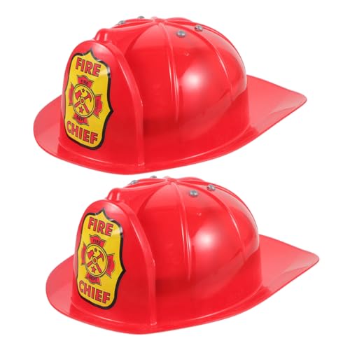 FOYTOKI Echter Feuerwehrmann-look Stabiler Feuerwehrhelm Für Kinder Roter Feuerwehrmann-partyhut Zum Verkleiden Von Kindern von FOYTOKI