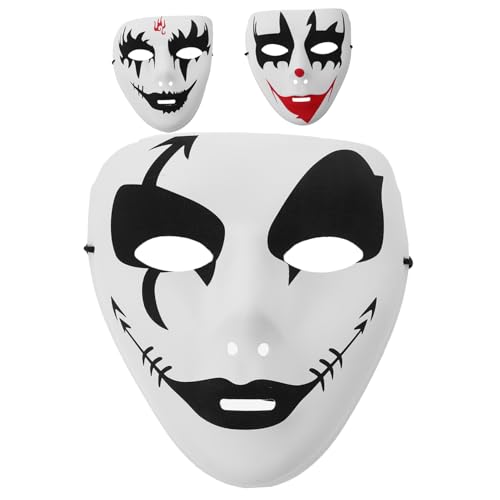 FOYTOKI Maske 3 Stück Gruselige Halloween-masken Kostüme Maske Maskenballmaske Für Erwachsene Weiß Für Partys von FOYTOKI