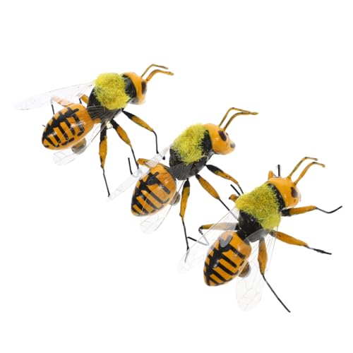 FOYTOKI 3 Stück Hochsimuliertes Insekt Heimdekoration Bienenstatuen Kinderspielzeug Biene Tierdekoration Simulation Bienenmodell Requisite Lebensechte Bienen Requisite von FOYTOKI