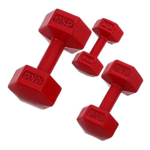 FOYTOKI 3 Teiliges Mini Hantel Set Für Realistische Sportgeräte Miniatur Fitness Zubehör Rollenspiel Hantel Mini Hantel Set Für Puppenhaus Fitness von FOYTOKI