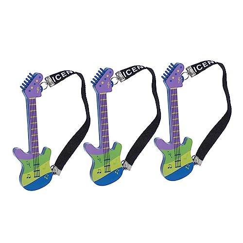 FOYTOKI 3st Mini-Gitarre E-gitarrenspielzeug Für Kinder Mini-puppengitarre Musikinstrument Spielzeug Goodie-Bag-Spielzeug Elektrische Gitarre Spielzeug Kinderspielzeug Blue Plastik von FOYTOKI