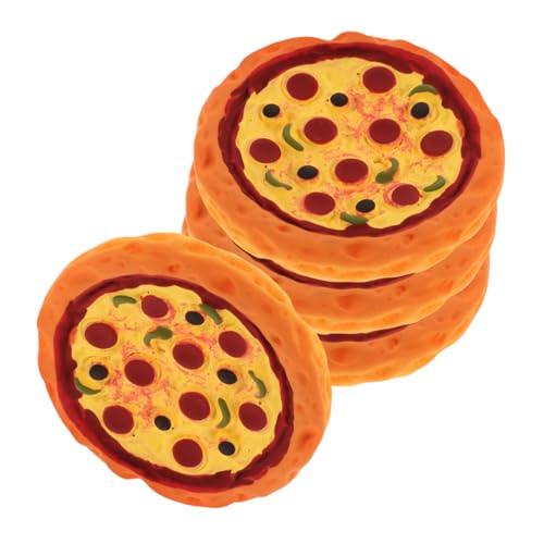 FOYTOKI Puppenhaus Miniatur Pizza Mini Lebensmittel Modell Harz Handwerk Realistische Pizza für Puppenhaus Dekoration Spielzeug Mini Ornament von FOYTOKI