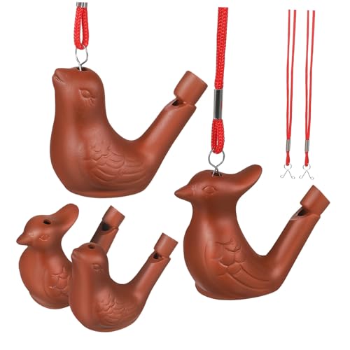 FOYTOKI 4 Stück Teiliges Handgefertigte Vogelrufpfeifen mit Wasserfüllfunktion Realistische Tragbare Musikspielzeuge mit Lanyard Geeignet als für Vogelbeobachter FOYTOKI 4 Stück Teiliges Handgefertigte Vogelrufpfeifen mit Wasserfüllfunktion Realistische Tragbare Musikspielzeuge mit Lanyard Geeignet als für Vogelbeobachter von FOYTOKI