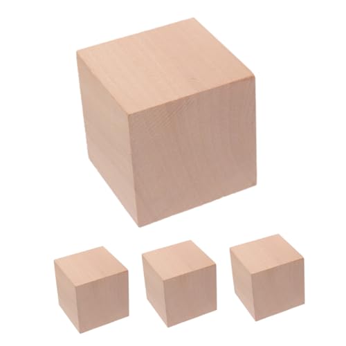 FOYTOKI 4 Stück Unbehandelte Holz Würfel aus Kiefernholz für Kreative DIY Bastelprojekte Geometrische Lernbausteine für Mathematik Vorstellungskraft und Feinmotorik FOYTOKI 4 Stück Unbehandelte Holz Würfel aus Kiefernholz für Kreative DIY Bastelprojekte Geometrische Lernbausteine für Mathematik Vorstellungskraft und Feinmotorik von FOYTOKI