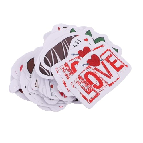 FOYTOKI Valentinstag-zubehör 46 Stück Herz-Aufkleber Für Scrapbook Liebesdekor Selbstklebendes Stickerbuch Für Paare von FOYTOKI