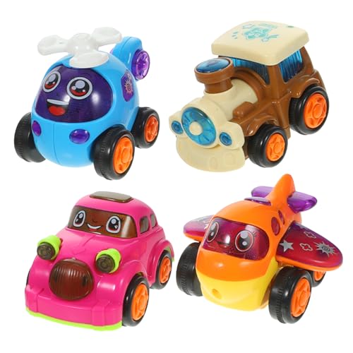 FOYTOKI Autos Spielzeug Kinder Spielzeug 4er Set Spielzeugautos Robuste Und Bunte Plastik Ziehautos Für Jungen Und Ädchen Ideales Für Kleine Autofans Perfekt Für Kinderzimmer Und Spielspaß von FOYTOKI