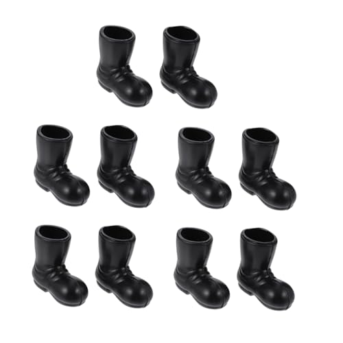 FOYTOKI 5 Paar Mini Stiefel Weihnachtsmann Stiefel Basteln Weihnachtsdekoration Mini Weihnachtsschuhe Spielzeug DIY Weihnachtsstiefel Ornamente Zwergenstiefel Miniatur Spielzeug von FOYTOKI