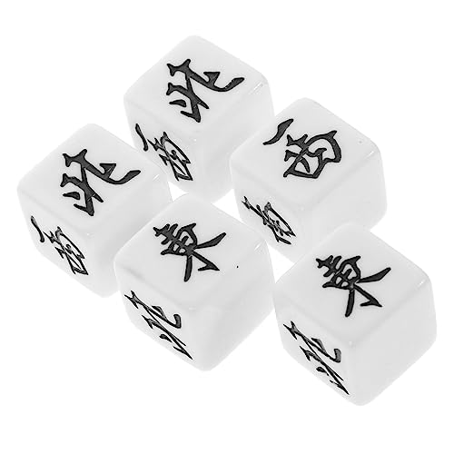 FOYTOKI 5 Stück Windrichtungswürfel Mahjong Brettspiel Würfel Brettspiel Werkzeug Würfel Für Spiel Party Spiel Würfel Mahjong Zubehör Würfel Großpackung Kleine Mahjong Würfel von FOYTOKI