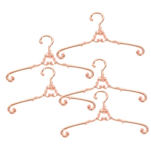 FOYTOKI 6 5 cm Kleiderbügel Für Puppen in Roségold 5er-Pack Kleiderständer Mini-kleiderbügel Feine Handwerkskunst von FOYTOKI