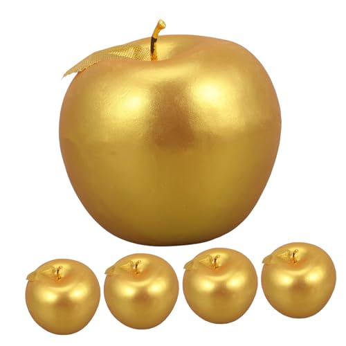 FOYTOKI 5st Simulationsfruchtmodell Apfel Künstlicher Schaum Gefälschtes Obst Und Schüssel Künstliche Obstfigur Gefälschtes Essen Gefälschte Verschiedene Früchte Mini Poly-Drache Golden von FOYTOKI