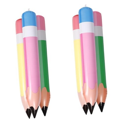 FOYTOKI 6 Stück Aufblasbare Bleistift Deko Leichte PVC Schulanfang Dekoration in Gelb Grün für Klassenzimmer Party und Halloween Platzsparend zum Aufhängen FOYTOKI 6 Stück Aufblasbare Bleistift Deko Leichte PVC Schulanfang Dekoration in Gelb Grün für Klassenzimmer Party und Halloween Platzsparend zum Aufhängen von FOYTOKI
