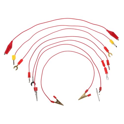 FOYTOKI 7 Stück Teiliges Messleitungen mit Krokodilklemmen und Bananensteckern Vielseitige Anschlussmöglichkeiten für Physik Experimente Robustes Laborzubehör für DIY Stromkreise und FOYTOKI 7 Stück Teiliges Messleitungen mit Krokodilklemmen und Bananensteckern Vielseitige Anschlussmöglichkeiten für Physik Experimente Robustes Laborzubehör für DIY Stromkreise und von FOYTOKI