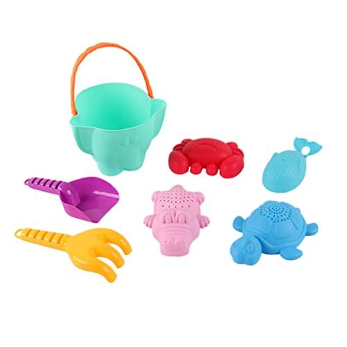 FOYTOKI 7 Teiliges Strandspielzeug Set Bunte Sandspielzeuge Für Den Strand Enthält Eimer Schaufel Und Sandformen Ideal Für Jungen Und ädchen Ab 3 Jahren Perfektes Für von FOYTOKI