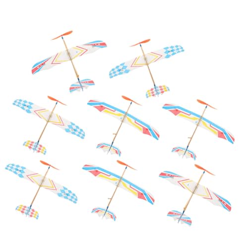 FOYTOKI 8 Stück Teiliges Gummiband Segelflugzeug Modell Leichter Outdoor Gleiter für Robustes Flugzeug Hand Auge koordination und Spielerischen Flugrennen FOYTOKI 8 Stück Teiliges Gummiband Segelflugzeug Modell Leichter Outdoor Gleiter für Robustes Flugzeug Hand Auge koordination und Spielerischen Flugrennen von FOYTOKI