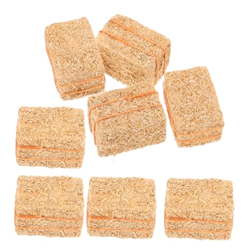 FOYTOKI 8er Set Mini Künstliche Heuhaufen Mini Strohballen Für Puppenhaus Heu Dekorationen Krawatte FOYTOKI 8er Set Mini Künstliche Heuhaufen Mini Strohballen Für Puppenhaus Heu Dekorationen Krawatte von FOYTOKI