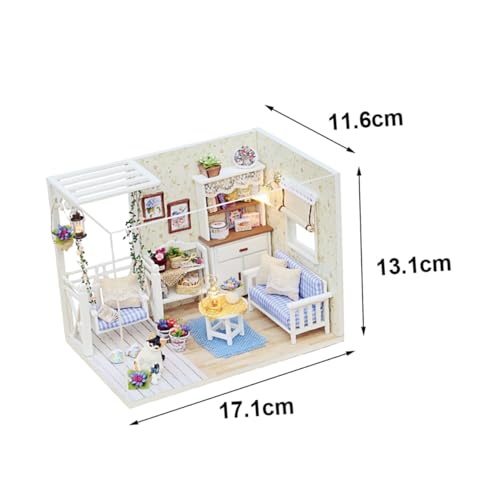 FOYTOKI DIY Miniatur Haus Modell Bausatz Handgefertigtes Kleines Holzhaus zum Selberbauen Kreatives Mini Apartment für Fördert Fantasie und Gemeinsames Basteln Sicheres Material für FOYTOKI DIY Miniatur Haus Modell Bausatz Handgefertigtes Kleines Holzhaus zum Selberbauen Kreatives Mini Apartment für Fördert Fantasie und Gemeinsames Basteln Sicheres Material für von FOYTOKI