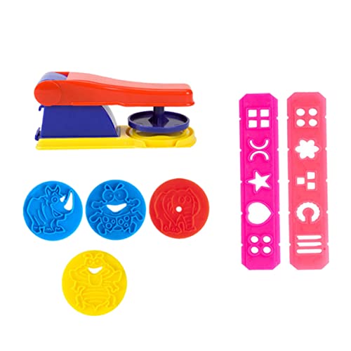 FOYTOKI DIY Mold Set Für Kreative Bastelwerkzeuge Aus Inkl 1 Knetmaschine 2 Knetlinealen Und 4 Runden Stempeln Bildungsspielzeug Für Kreatives Und Formenbildung von FOYTOKI