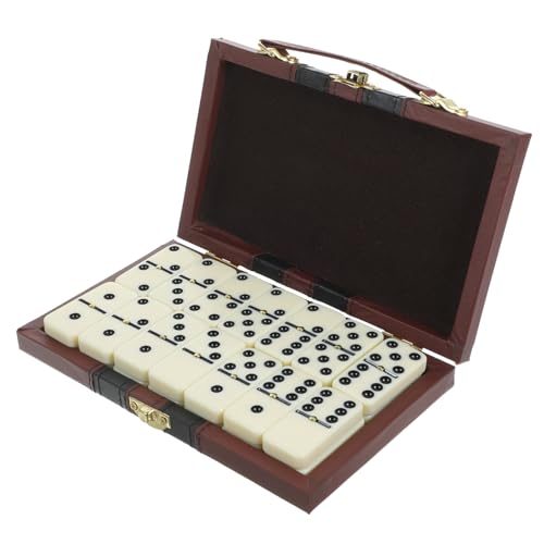 FOYTOKI Domino Set Aus Mit Praktischer Holzkiste 28 Teiliges Familienspiel Für Unterhaltung Und Freizeit Ideal Für Partys Und Spielabende Mit Freunden Und Familie von FOYTOKI