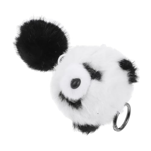 FOYTOKI Entzückender Panda Plüsch Schlüsselring Süßer Stofftier Schlüsselanhänger Taschenanhänger Panda Plüschpuppe Schlüsselanhänger Ausgestopfter Panda Cartoon Panda von FOYTOKI