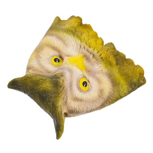 FOYTOKI Eulenmaske Adlerkopf Eulenkopfmaske Halloween-tiermaske Tiere Kopfbedeckung Hahn-maske Tierische Kopfbedeckung Realistisches Tier Halloween-maskenkostüm Tier Vogel Emulsion von FOYTOKI