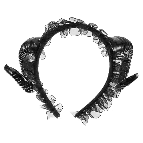 FOYTOKI Gothic Stirnband aus für Kopfbedeckung Teufelsohren Tag der Toten Stirnbänder Frauen Stirnbänder Stoff Cosplay Horn Mädchen Hörner Stirnband Haargummis Teufelsstirnbänder Halloween von FOYTOKI