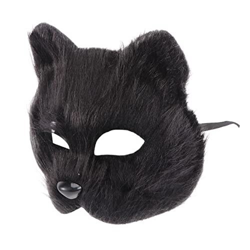 FOYTOKI Halbmaske Für Kostümparty Tiermaske Schwarz Für Halloween Karneval Und Maskerade Ideal Cosplay Zubehör Für Kreative Verkleidungen Und Events von FOYTOKI