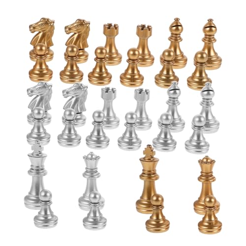 FOYTOKI Internationales Schachfiguren Kunststoff Leicht Kompakt Elektrobeschichtet Gold Silber für Brettspiele Ersatzteile Fördert und Vorstellungskraft Tragbar für Unterwegs FOYTOKI Internationales Schachfiguren Kunststoff Leicht Kompakt Elektrobeschichtet Gold Silber für Brettspiele Ersatzteile Fördert und Vorstellungskraft Tragbar für Unterwegs von FOYTOKI