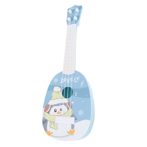 FOYTOKI Kinderspielzeuggitarre Ukulele Klassisches Instrument Kinderukulele Kinderspielzeuggitarre Kindermusikspielzeug Hasenspielzeug Für Kinder Cartoon Pinguin Ukulele Cartoon von FOYTOKI