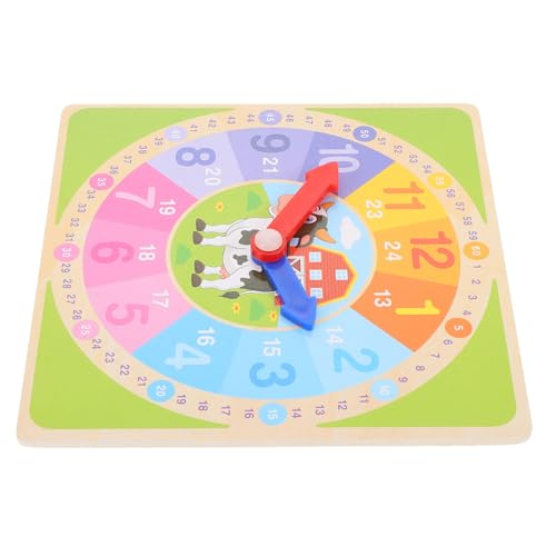 FOYTOKI Kinderuhr aus Holz Zeitschaltuhr für Kinder Kuckucksuhr Lehruhr Timer Uhren Holzuhr für Kinder Holzspielzeug Uhr für Kinder Nummer Uhr Spielzeug Uhr für den Bildungsunterricht von FOYTOKI