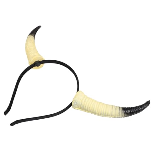 FOYTOKI Klaue Stirnband Schafhörner Cosplay-hörner Kostüm Horn-stirnband Halloween-horn-stirnband Schaf Kopfbedeckung Haarband Aus Horn Teufel Stirnband Schafshorn Kostüm Hörner Weiß Eisen von FOYTOKI