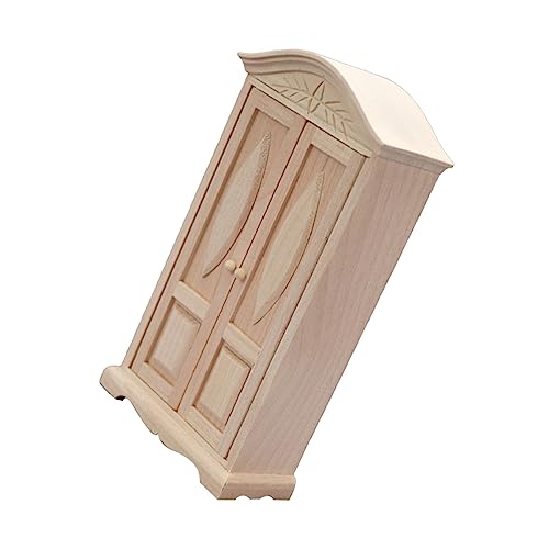 FOYTOKI Kleiderschrank Miniatur Holzschrank Kleiner Miniaturschrank Miniaturschrank Ornament Miniaturschnitzerei Schrank Holz Miniaturschrank Kinder Miniaturschränke Kinder von FOYTOKI