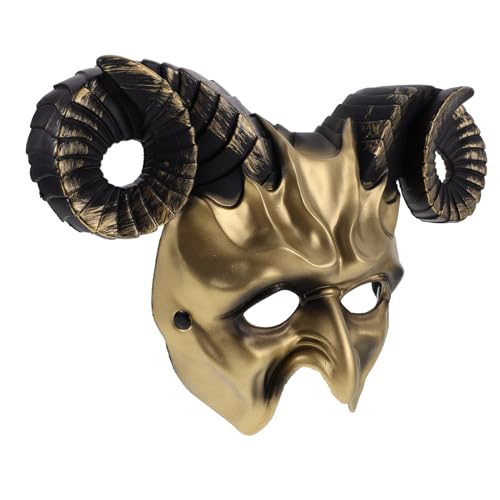 FOYTOKI Maske für Halloween costume de halloween halloweenkostüme tiermasken Halloween-Dämonenmaske böse Maske Gaot stutzenhalter spielzeug Urlaubsmaske Maskerade Masken Plastik Golden von FOYTOKI