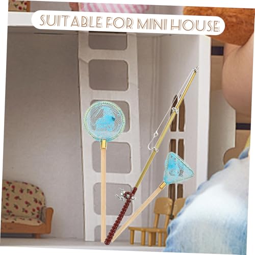 FOYTOKI Miniatur Angelrute und Fischernetz Detailgetreues Puppenhaus Zubehör Langlebige Basteldekoration für Mini Haus Szenen Realistische Angelspiel Deko FOYTOKI Miniatur Angelrute und Fischernetz Detailgetreues Puppenhaus Zubehör Langlebige Basteldekoration für Mini Haus Szenen Realistische Angelspiel Deko von FOYTOKI